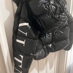 Valentino Black Down VLTN Puffer Jacket size 44